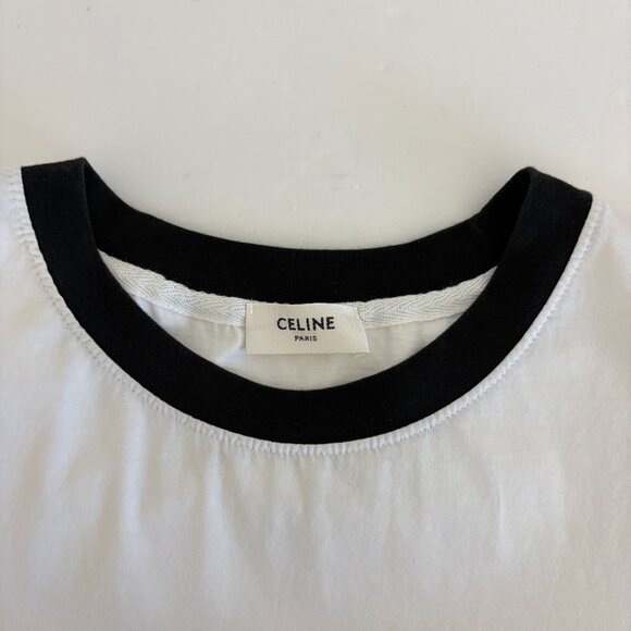 White/Black T-Shirt Womens Medium 100% Cotton Designer Inspired - Picture 3 of 11